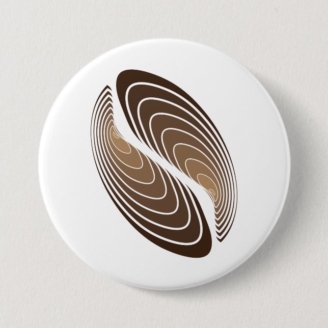 coffee bean strata 7.5 cm round badge (Front)