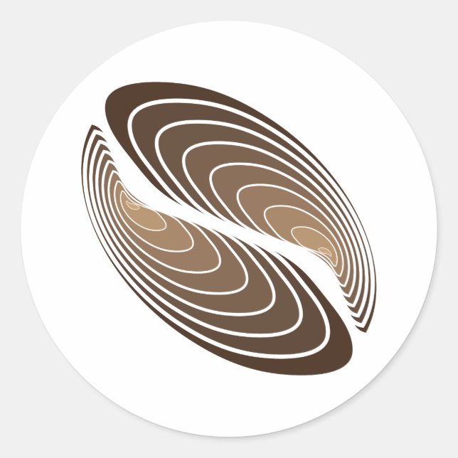 coffee bean strata classic round sticker (Front)