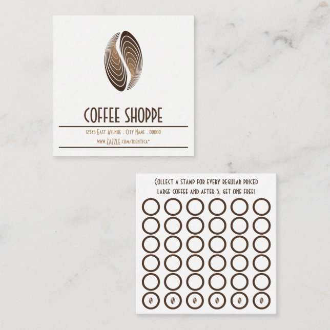 coffee bean strata stamp card (Front/Back)