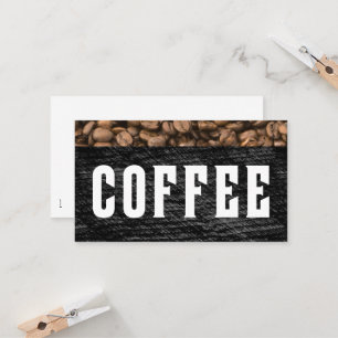 Coffee Bean Top Stripe Letterpress Punchcard Loyalty Card