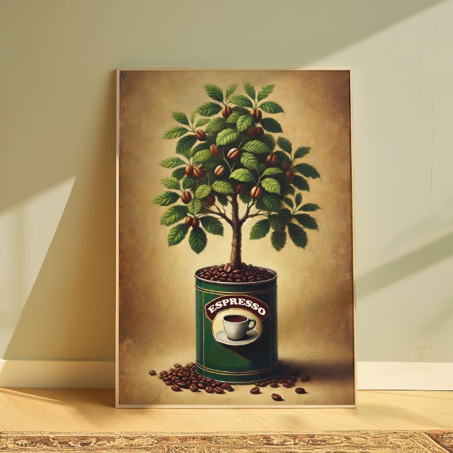 Coffee Bean Tree Poster | Espresso Lover Wall Art (Creator Uploaded)