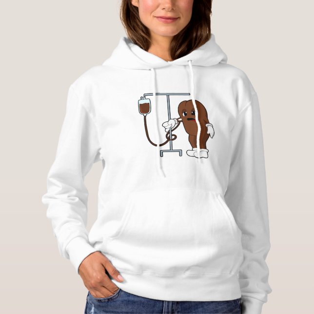 Coffee bean with Coffee pot Hoodie (Front)