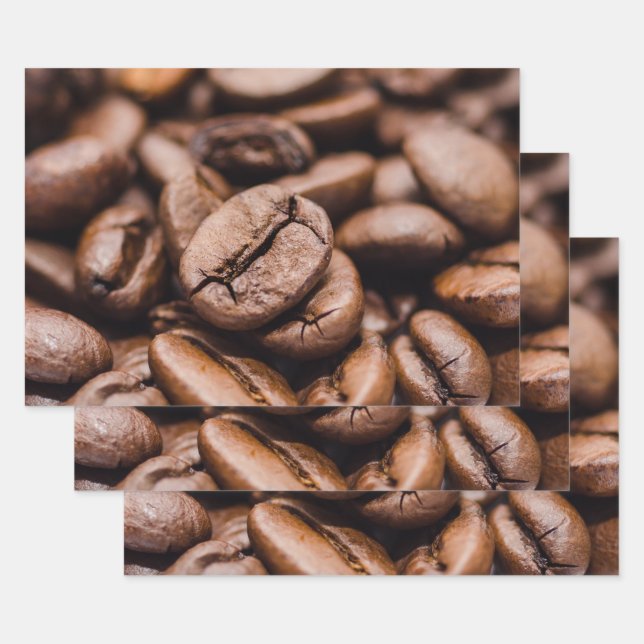 Coffee Bean Wrapping Paper Sheet (Set)