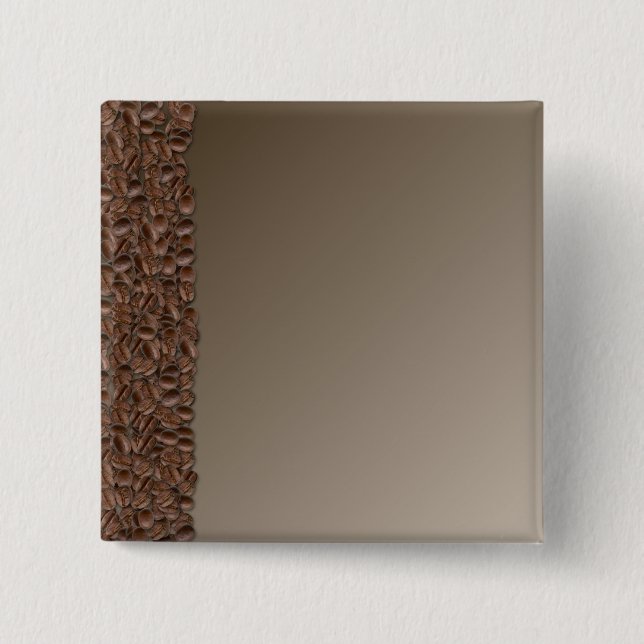 Coffee Beans 15 Cm Square Badge (Front)