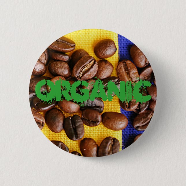 Coffee Beans 6 Cm Round Badge (Front)