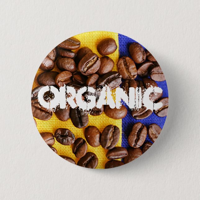 Coffee Beans 6 Cm Round Badge (Front)