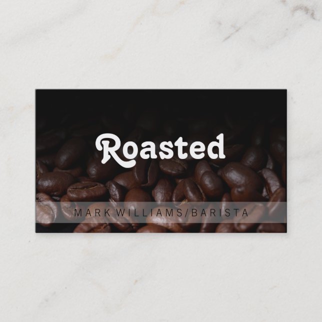 Coffee Beans / Barista Business Card (Front)