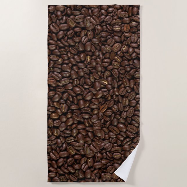 Coffee Beans Beach Towel (Front)