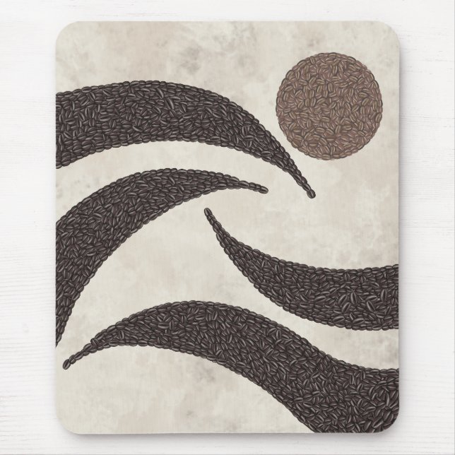 Coffee Beans-Bean Bliss Sunrise Mouse Mat (Front)