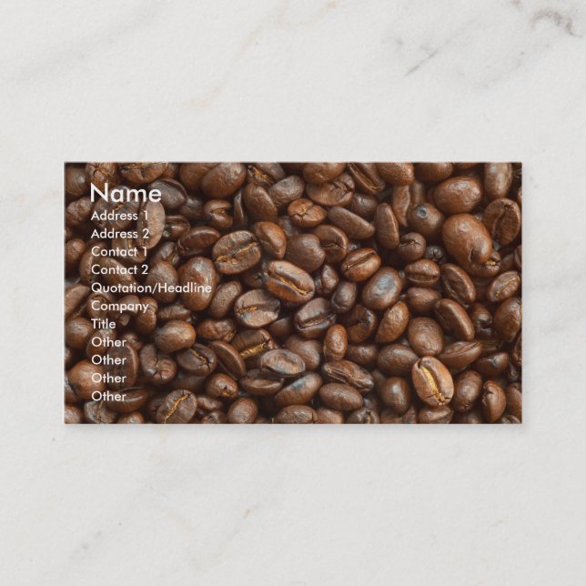 COFFEE BEANS BUSINESS CARD (Front)