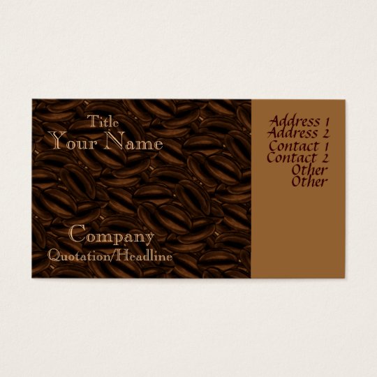 Coffee Beans Business Card