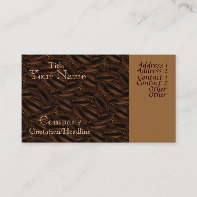 Coffee Beans Business Card (Front)