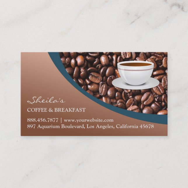 Coffee Beans Business Card (Front)
