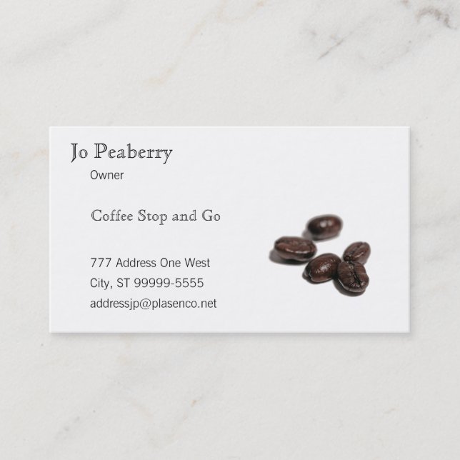Coffee Beans Business Card (Front)