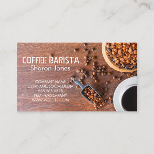 Coffee Beans   Cafe Cup Business Card