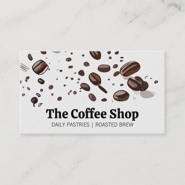 Coffee Beans | Cafe Restaurant Business Card (Front)