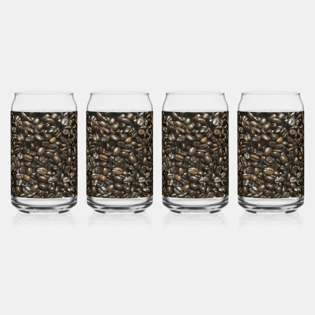 Coffee Beans Can Glass (Front)
