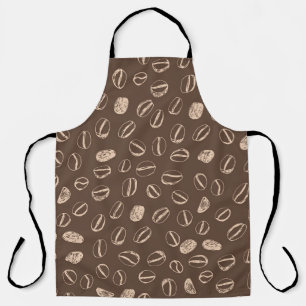 Coffee Beans: Cartoon Doodle Vintage Apron