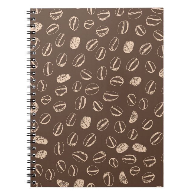Coffee Beans: Cartoon Doodle Vintage Notebook (Front)