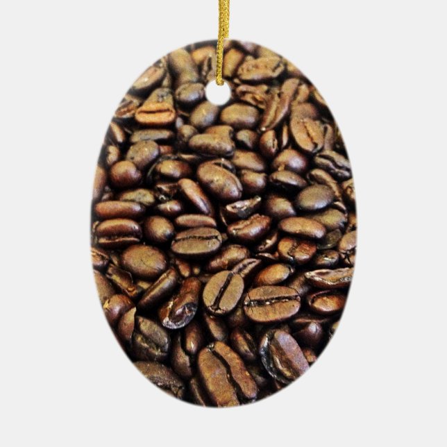 coffee beans ceramic tree decoration (Front)
