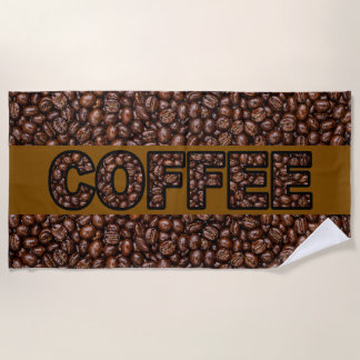 Coffee Beans Coffee Beach Towel