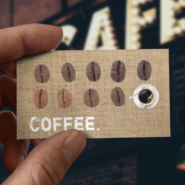 Coffee Beans Coffee Burlap Loyalty Punch (Creator Uploaded)
