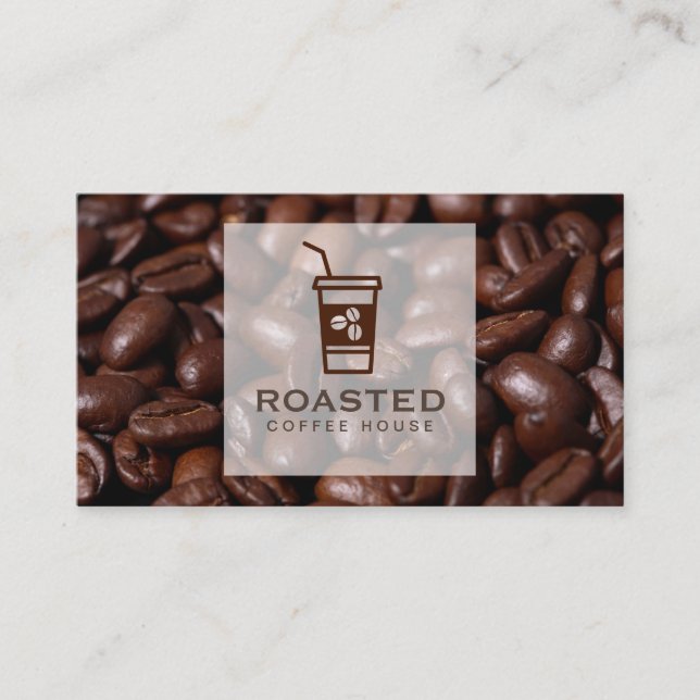 Coffee Beans Coffee Drink Business Card (Front)