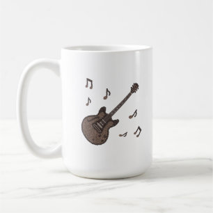 Coffee Beans-Coffee-Guitar-Coffee Art-Music- Mug