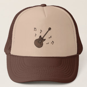 Coffee Beans-Coffee-Guitar-Coffee Art-Music- Trucker Hat