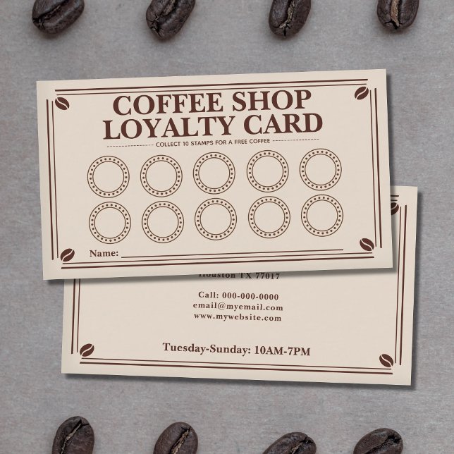 Coffee Beans - Coffee Shop Loyalty Card (Coffee Beans - Coffee Shop Loyalty Card)