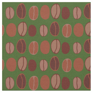 Coffee Beans Cute Cafe Barista Fabric