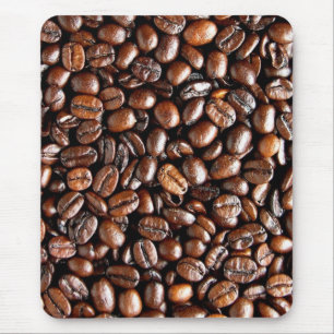 Coffee Beans Dark and Roasted Texture Pattern Mouse Mat