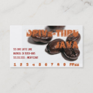 Coffee Beans Drink Punch Card