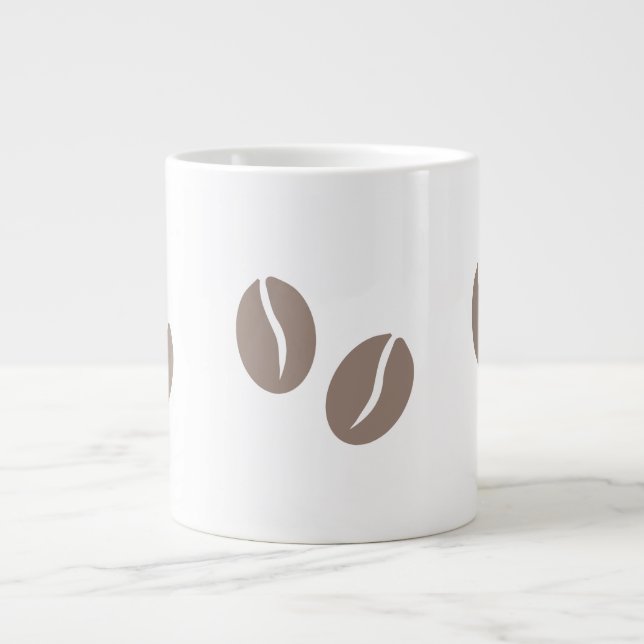 Coffee Beans Duo Art Large Coffee Mug (Front)