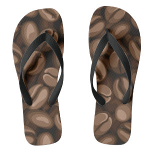 Coffee beans flip flops