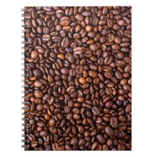 Coffee beans food texture pattern notebook