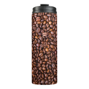 Coffee beans food texture pattern thermal tumbler
