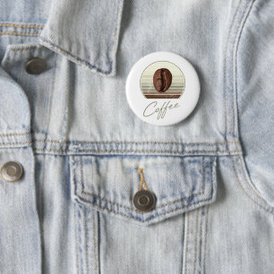 Coffee Beans For Espresso And Retro Barista 6 Cm Round Badge