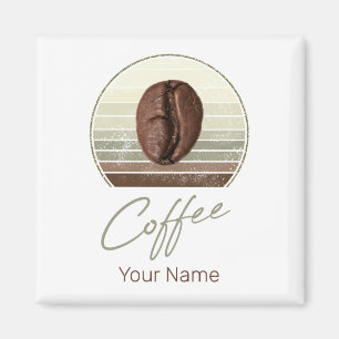 Coffee Beans For Espresso And Retro Barista Magnet