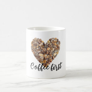 Coffee Beans Heart Mug