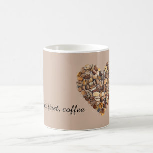 Coffee Beans Heart  Mug