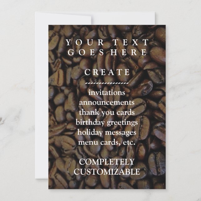 coffee beans invitation (Back)