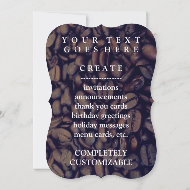 coffee beans invitation (Back)