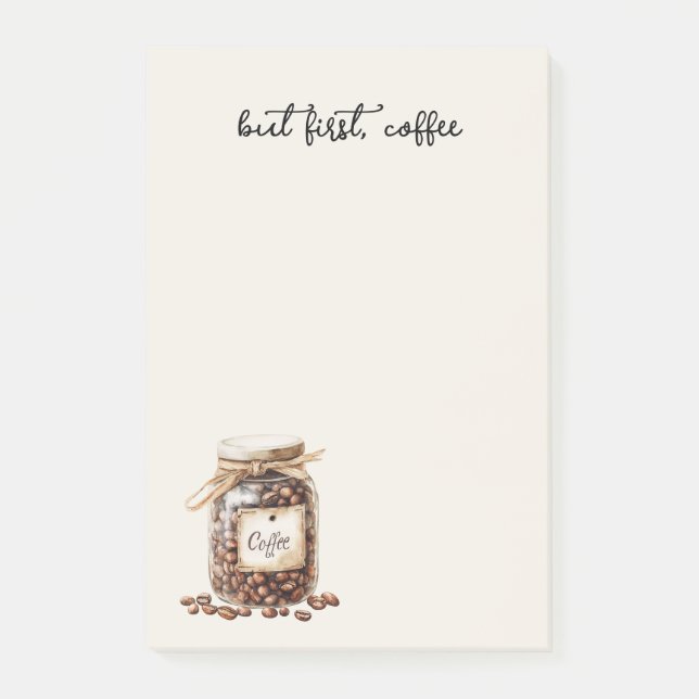 Coffee Beans Jar Post-it Notes (Front)
