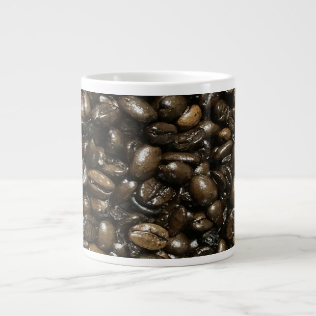 Coffee Beans Large Coffee Mug (Front)