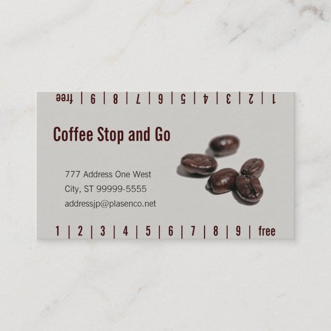 Coffee Beans Loyalty Card (Front)