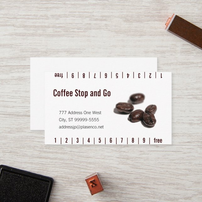 Coffee Beans Loyalty Card (Front/Back In Situ)