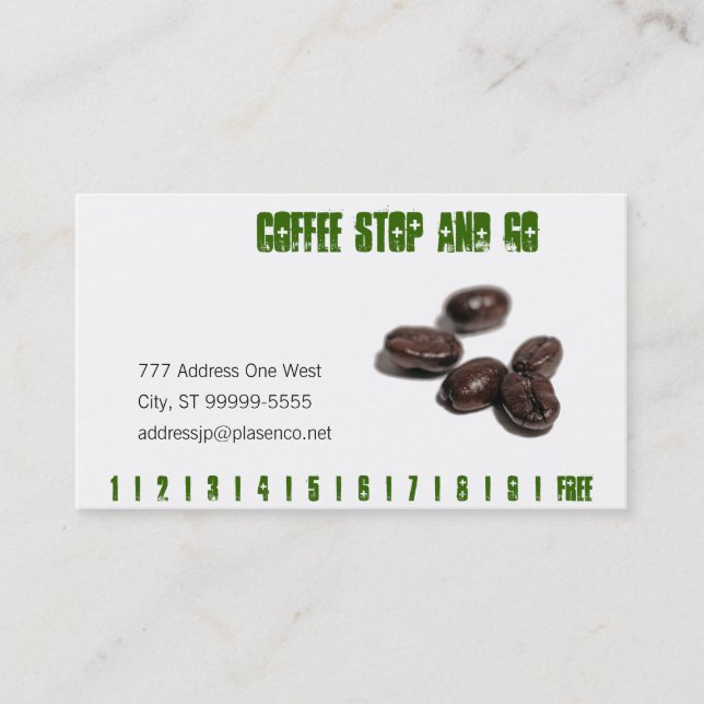 Coffee Beans Loyalty Card (Front)