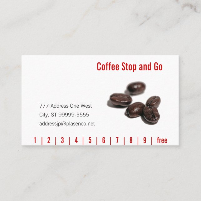 Coffee Beans Loyalty Card (Front)