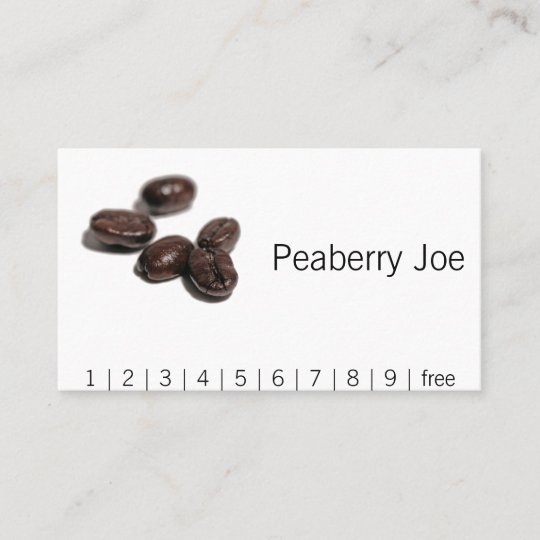 Coffee Beans Loyalty Card Zazzle.co.uk
